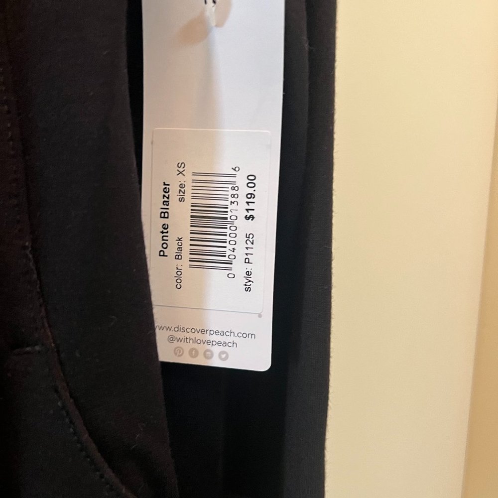 NWT Peach Black Ponte Blazer - Picture 2 of 4